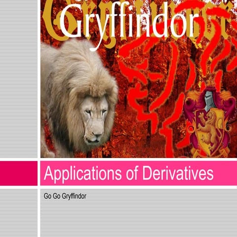 Applications of derivatives flash cards