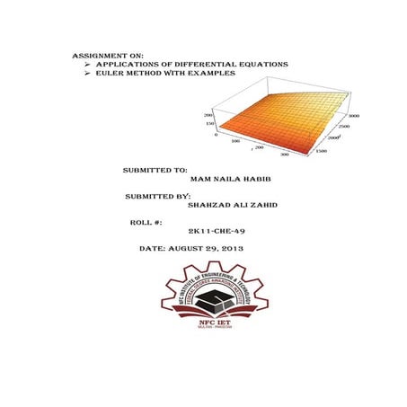 Applications of differential equations by shahzad