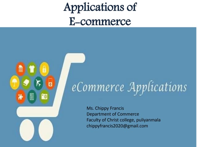 Applications of ecommerce 
