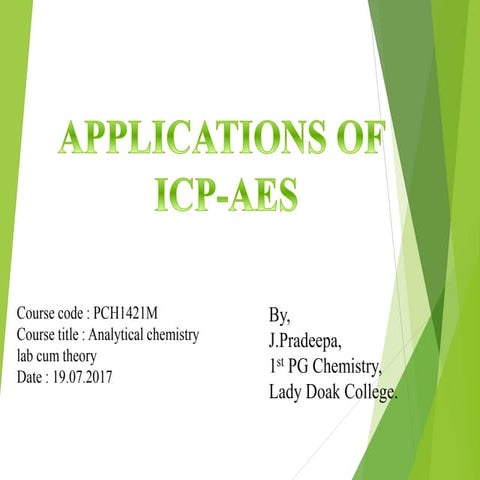 Applications of ICPAES