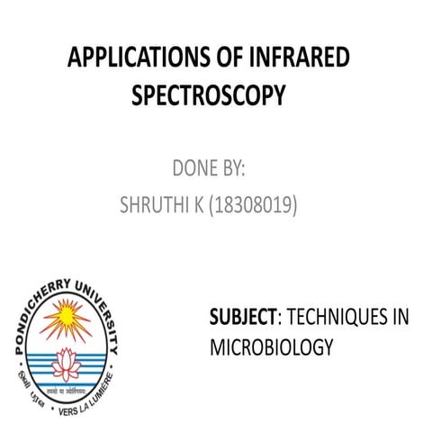 Applications of infrared spectroscopy 