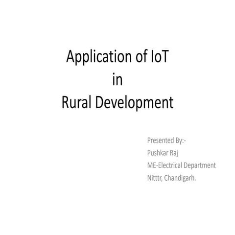 Applications of iot