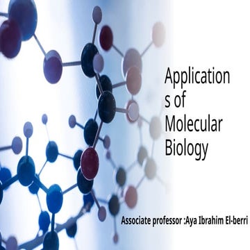 Applications of Molecular Biology for infectious diseases.pptx