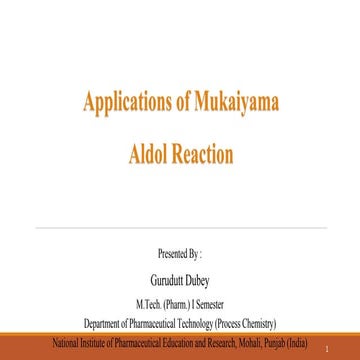 Applications of Mukaiyama aldol reaction