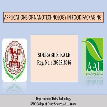 Applications of nanotechnology in food packaging