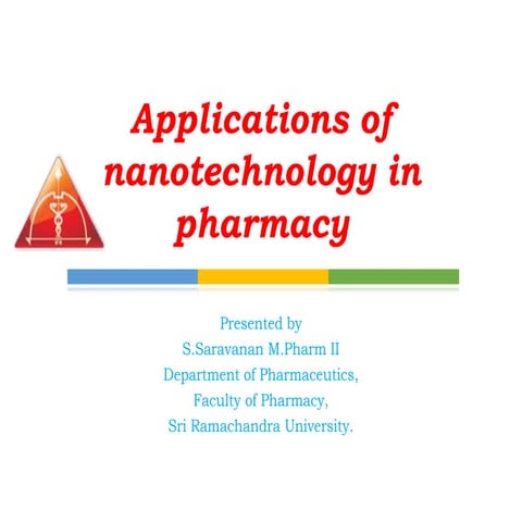Applications of nanotechnology in pharmacy