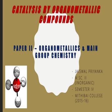 Applications of organometallic compounds