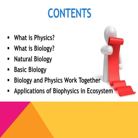Applications of physics in biology
