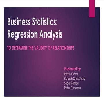Applications of regression analysis - Measurement of validity of relationship