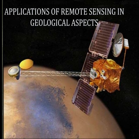 Applications of remote sensing in geological aspects