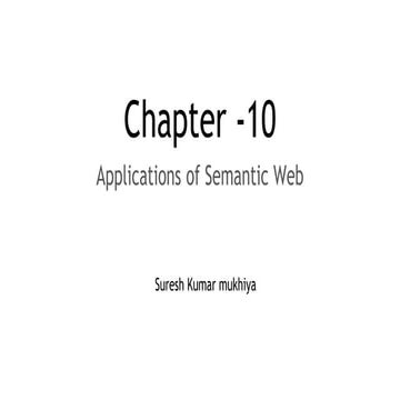 Applications of semantic web