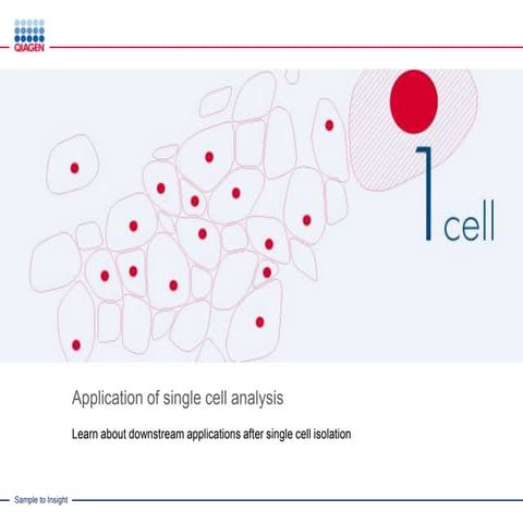 Applications of Single  Cell Analysis