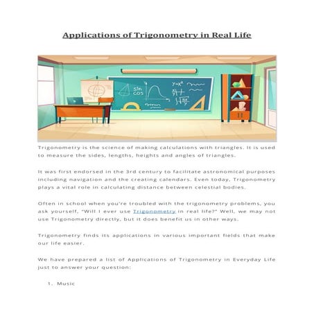 Applications of trigonometry in real life