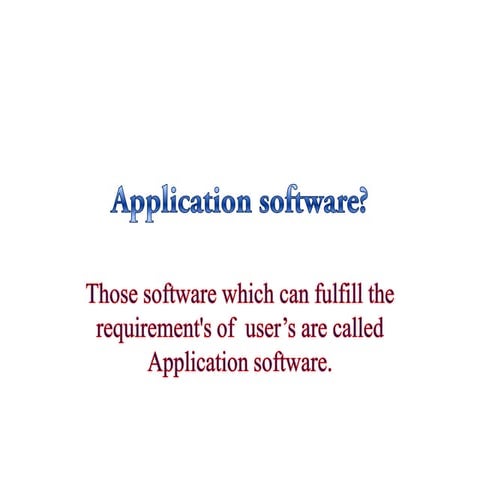 Application software