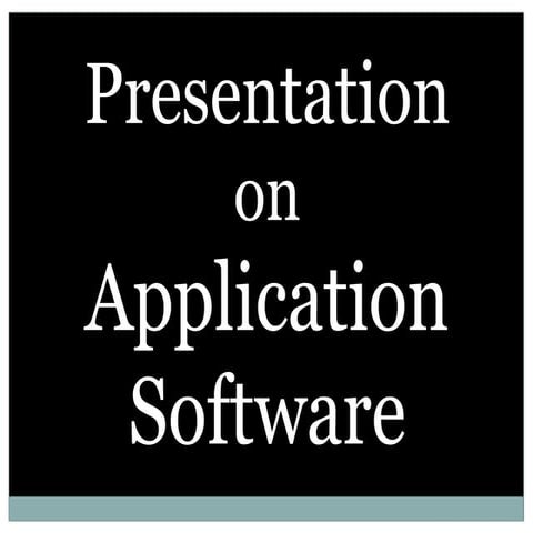 APPLICATION SOFTWARE by Rupam Dey