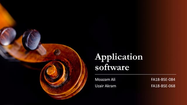 Application software