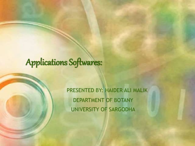 Application softwares