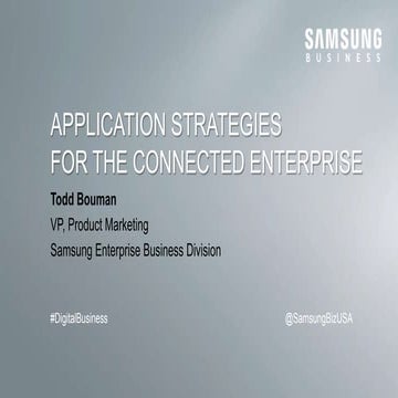 Application Strategies for the Connected Enterprise