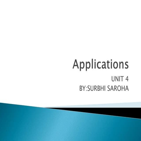 Applications unit 4