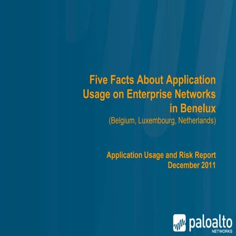 Palo Alto Networks Application Usage and Risk Report - Key Findings for Benelux