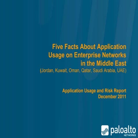 Palo Alto Networks Application Usage and Risk Report - Key Findings for  Midd...