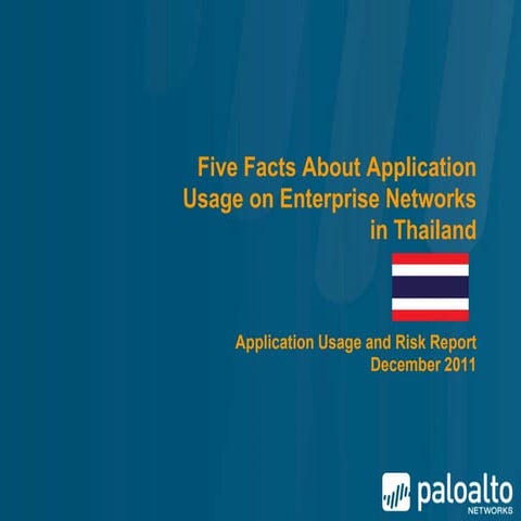 Palo Alto Networks Application Usage and Risk Report - Key Findings for Thailand