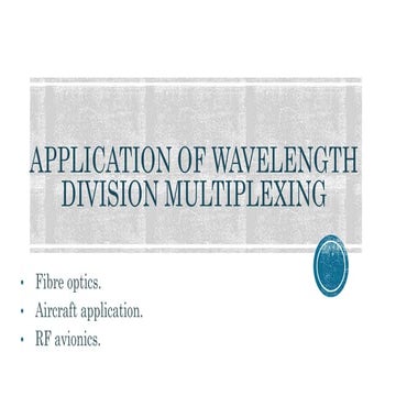 Application WDM(wavelength division multiplexing) For COMPSE