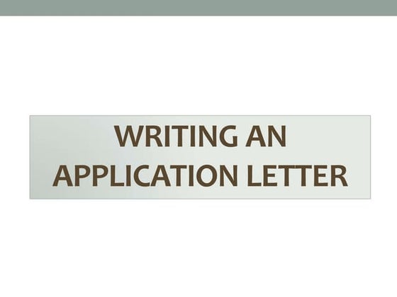 Cover letter ppt. | PPT