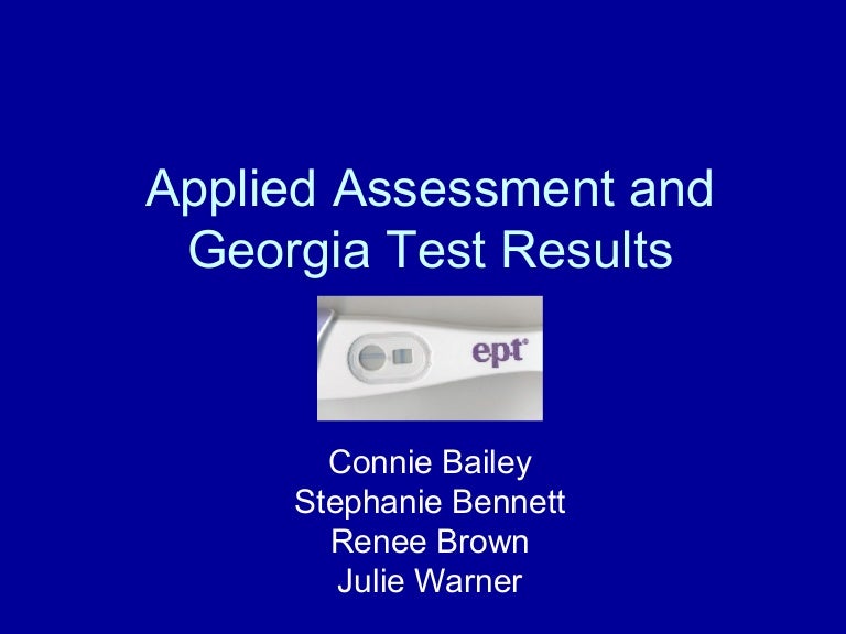 Applied Assessment And Test Results