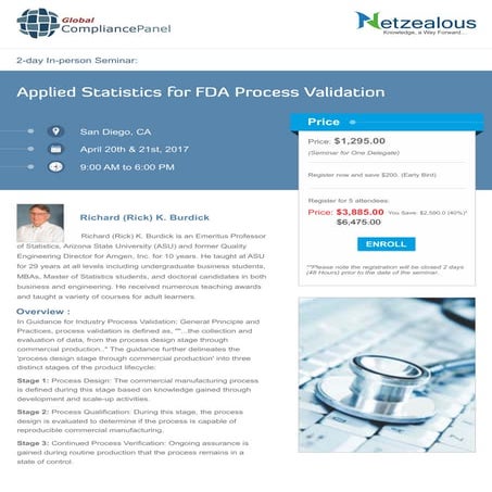 Applied statistics-fda-san-diego-ca