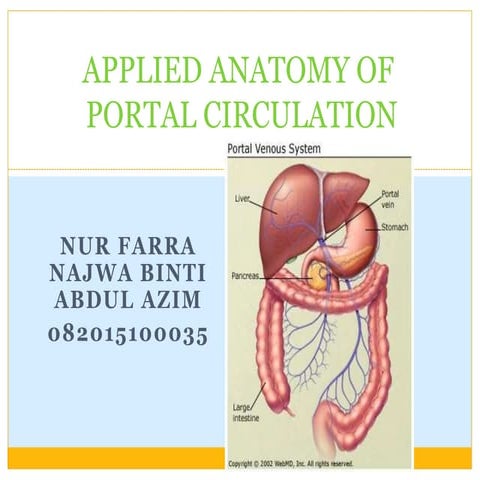 Applied anatomy of portal circulation