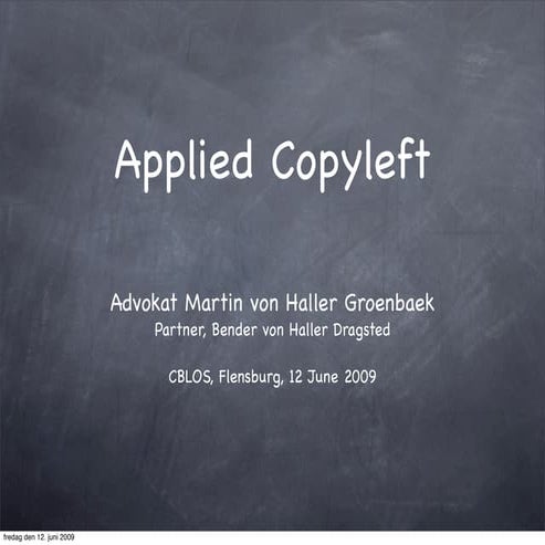 Applied Copyleft (12 06 2009)