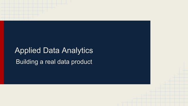 Building Data Products with Python (Georgetown)