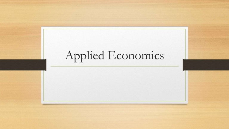Applied economics