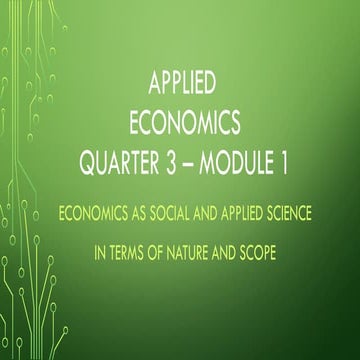 APPLIED Economics module 1. powerpoint presentation