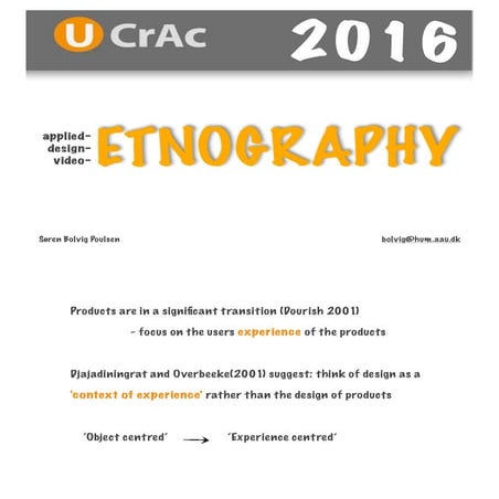 U-CrAc - Applied etno'16