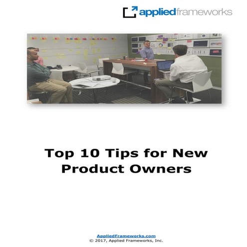 Top 10 Tips for New Product Owners