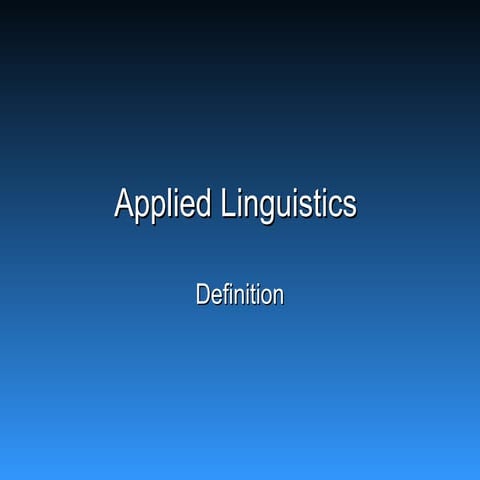 Appliedlinguistics