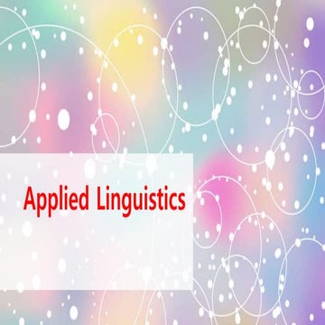 #Applied linguistics#