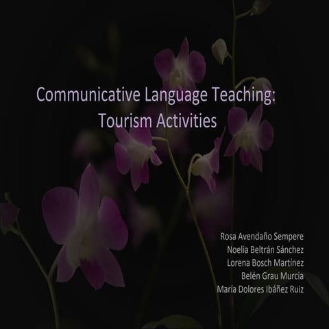 Applied linguistics: Communicative Language Teaching Activity