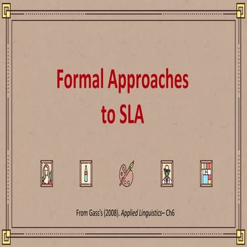 (Applied linguistics) gass's book ch 6