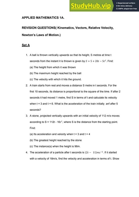 Applied Mathematics 1a Pdf Applied Mathematics 1a Pdf