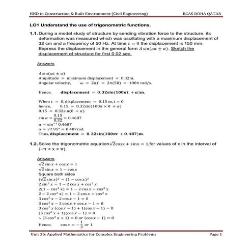 Applied mathematics for complex engineering