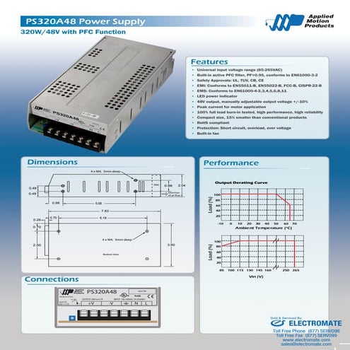 Applied motion products ps320 a48 datasheet