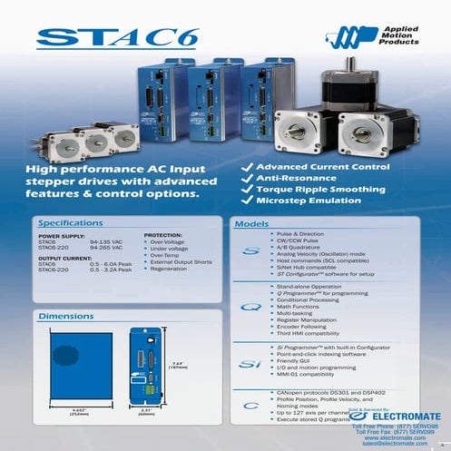 Applied motion products stac6 datasheet