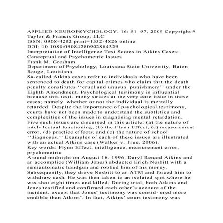 APPLIED NEUROPSYCHOLOGY, 16 91–97, 2009 Copyright # Taylor & Fran.docx