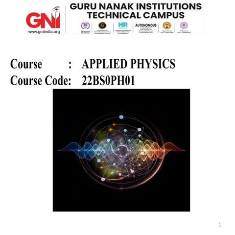 Applied Physics Unit 5 LASER and FIBRE OPTICS.pptx