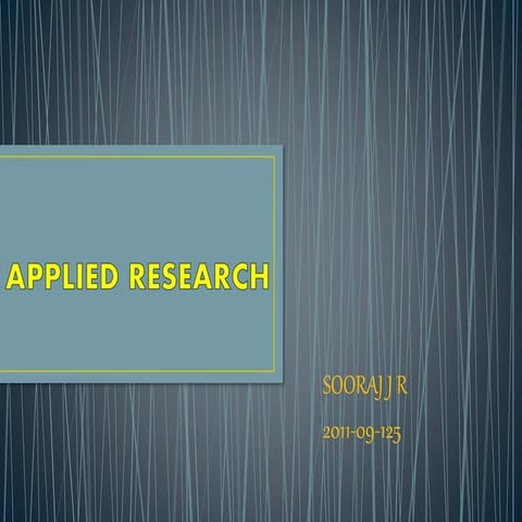 Applied research
