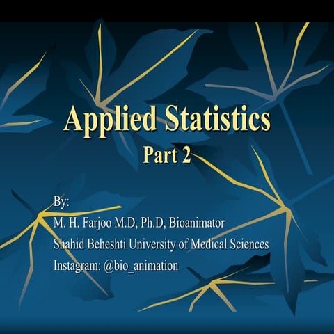 Applied statistics  part 2