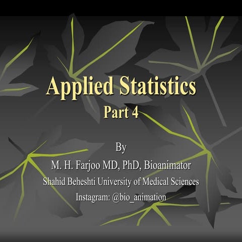 Applied statistics part 4 | PPT